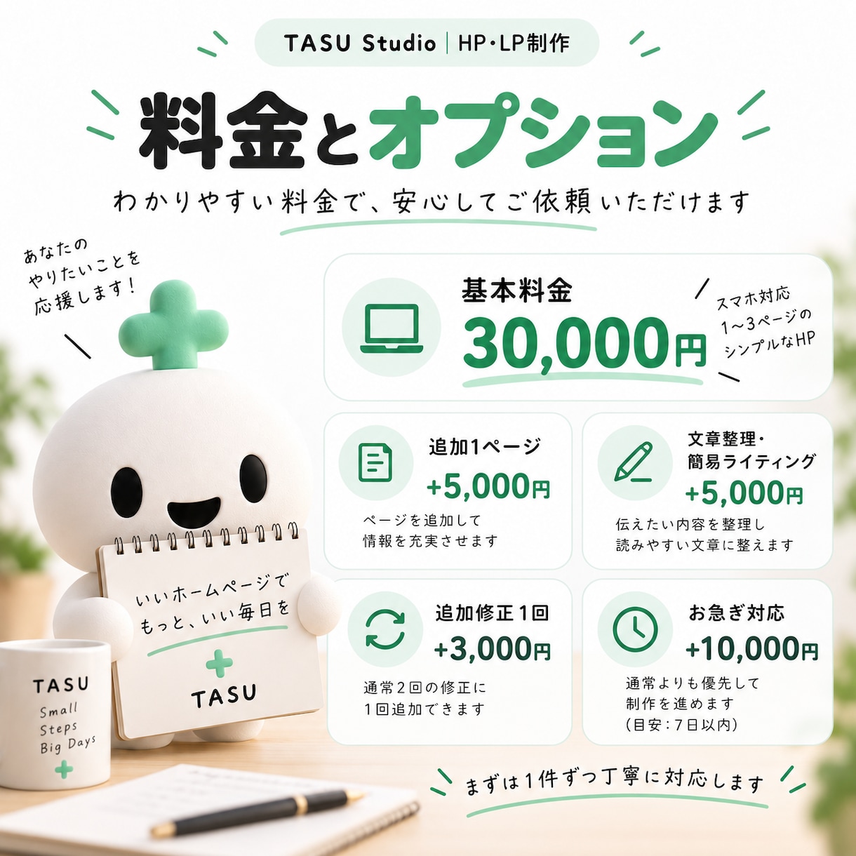 個人事業主向けHPを丁寧に制作します 伝えたいことを整理し、見やすいHPに仕上げます イメージ4