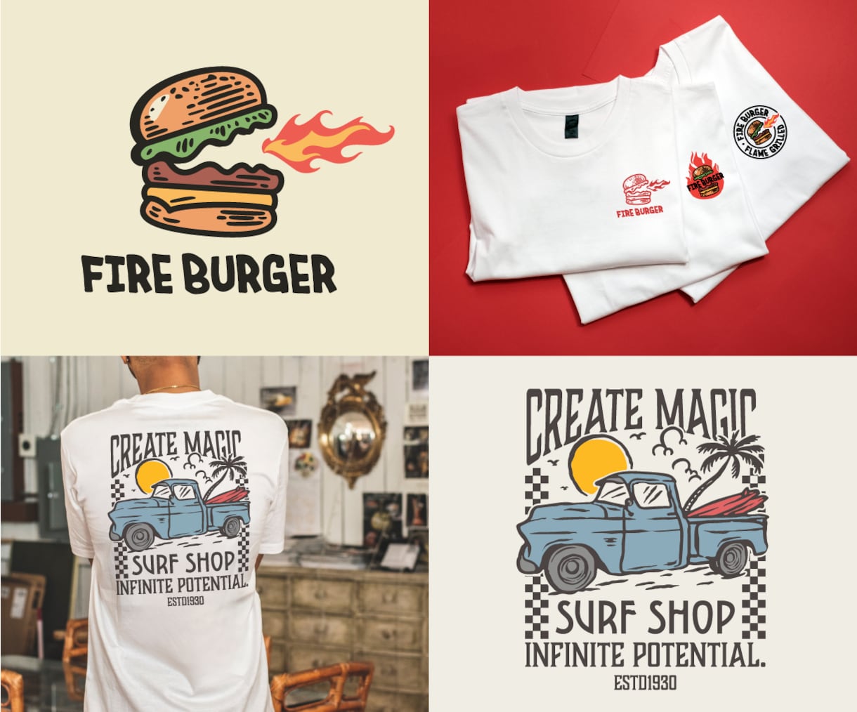 お洒落なTシャツのビンテージデザインを制作します 個性的なビンテージデザイン＆グッズ制作【配送手配までOK】 イメージ2