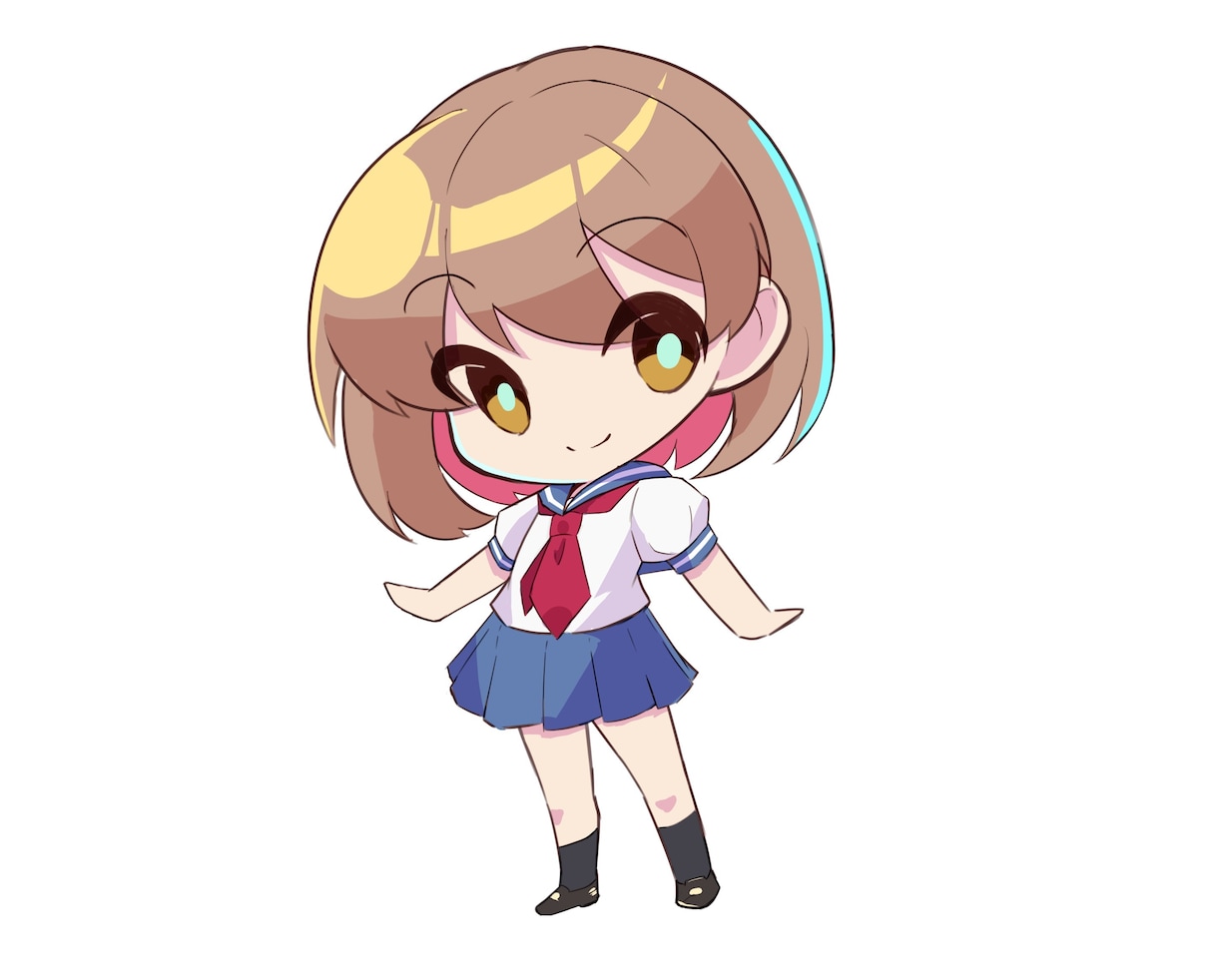 ポップカラフルで可愛いミニキャラを描きます デフォルメ苦手な方へ！！代行します！！ イメージ1