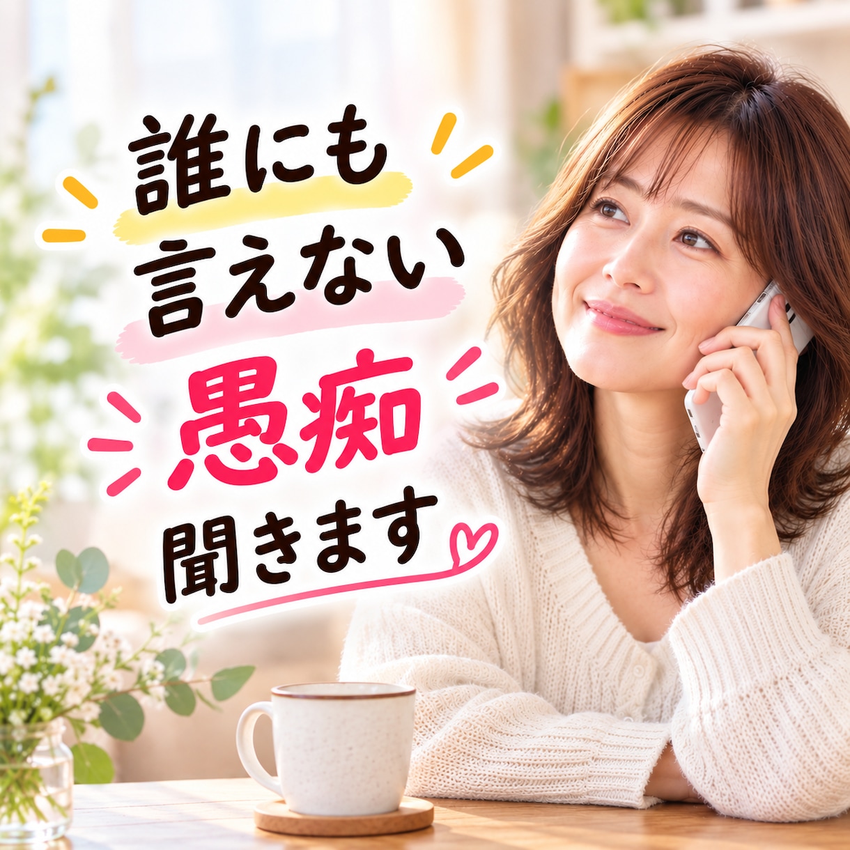 誰にも言えない愚痴や本音お聴きします 誰にも言えない本音、ここで全部吐き出しませんか？ イメージ1