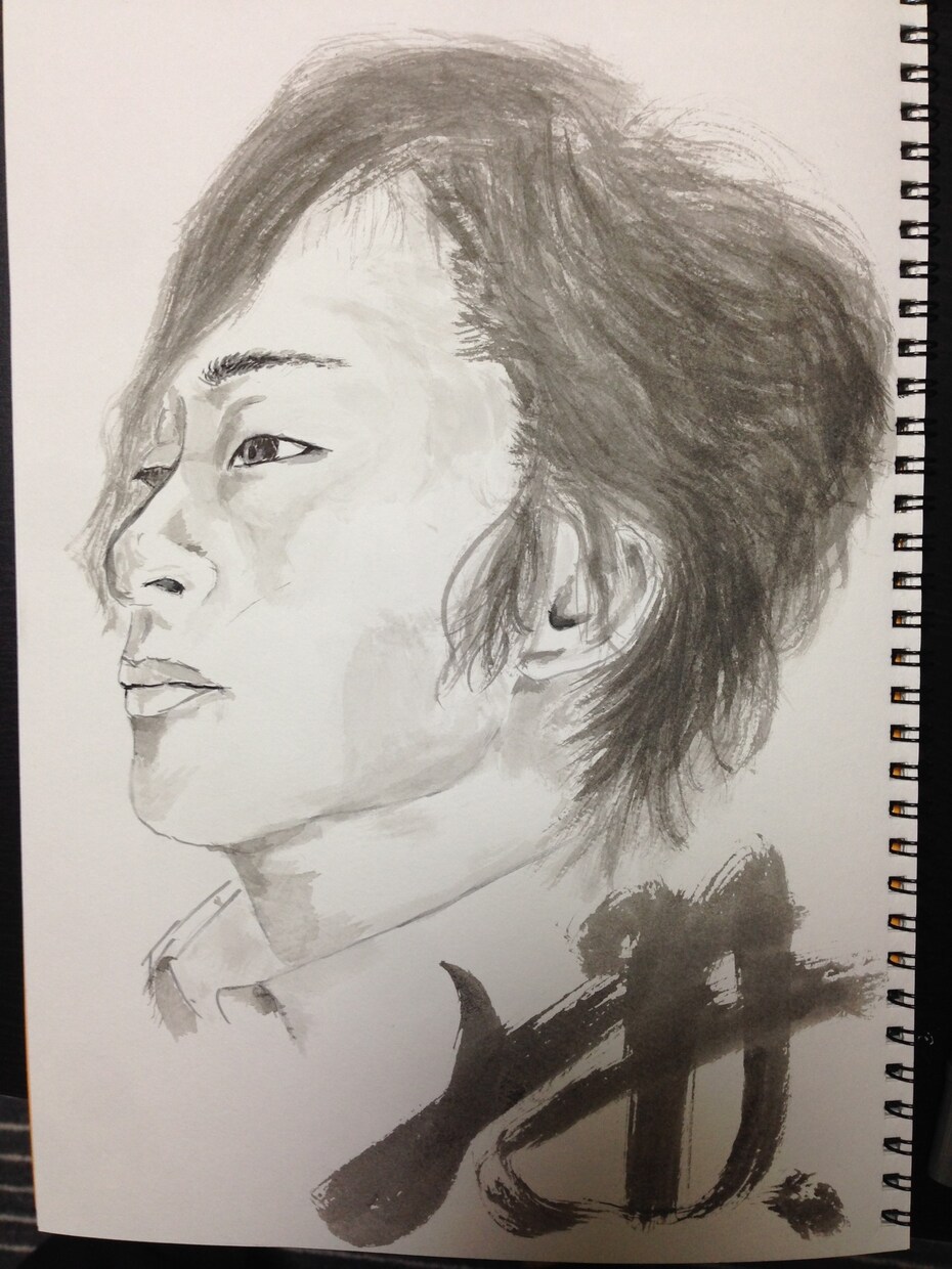 水墨画風の似顔絵描きます 純和風な似顔絵になりアイコンなどにも最適！ イメージ2