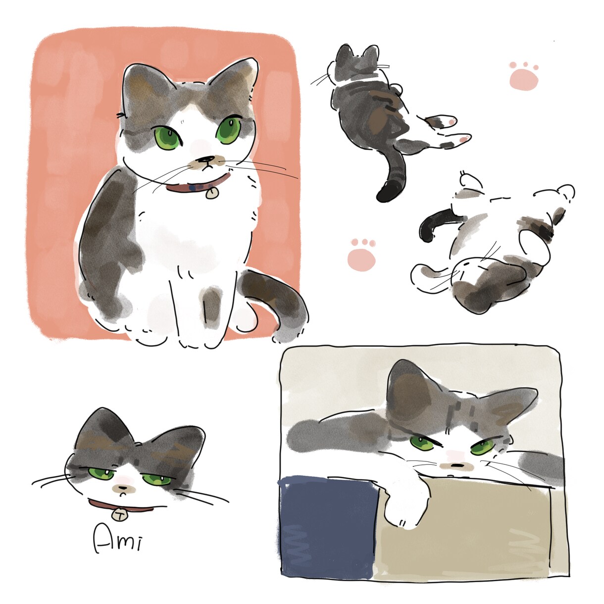 愛しいペットをおしゃれでかわいく描きます だいすきな家族をおしゃれでかわいいイラストに！ イメージ4