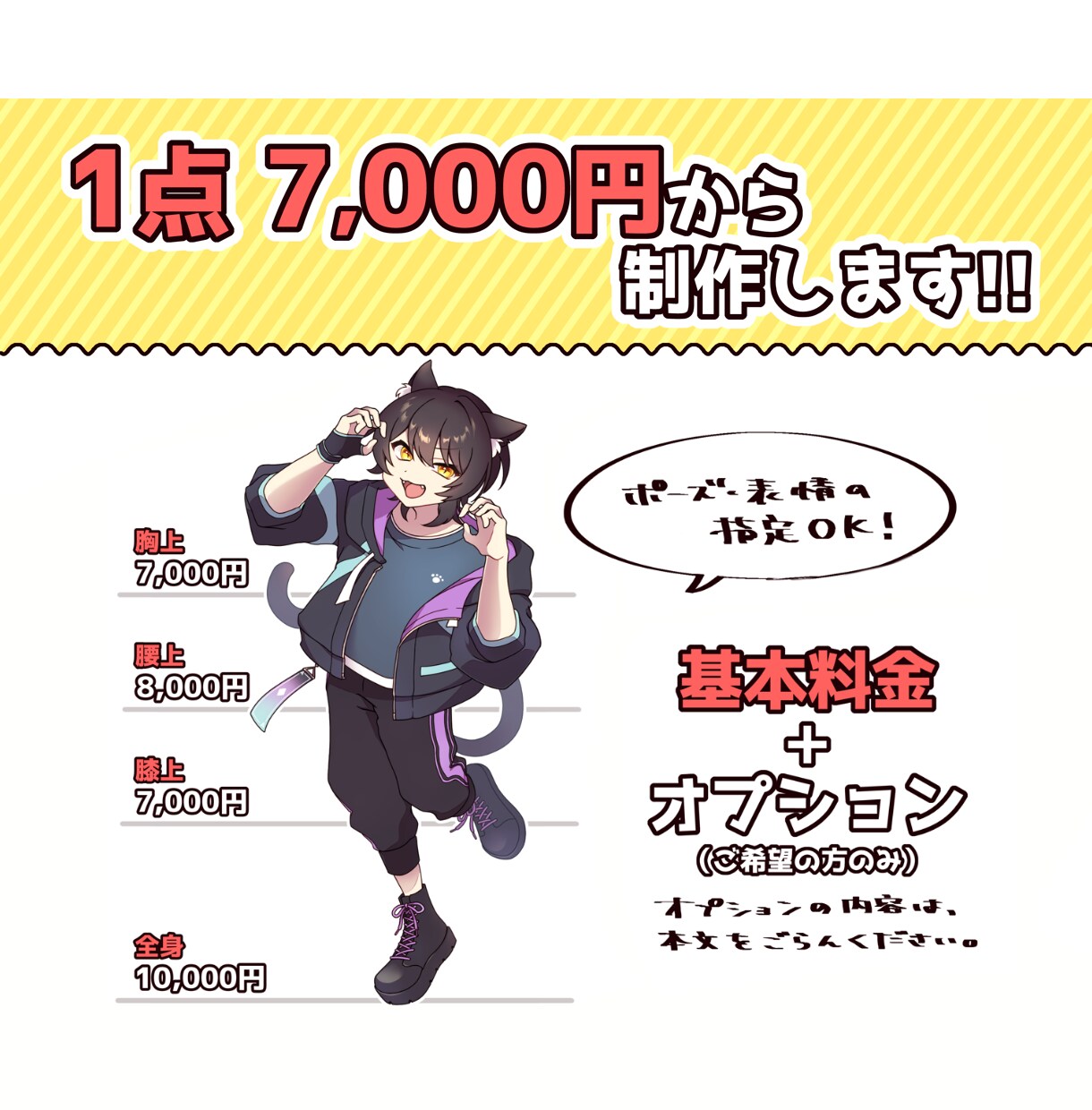 ポップでかわいいキャラクターイラストを描きます シンプルなアニメ塗り、極めました。 イメージ2