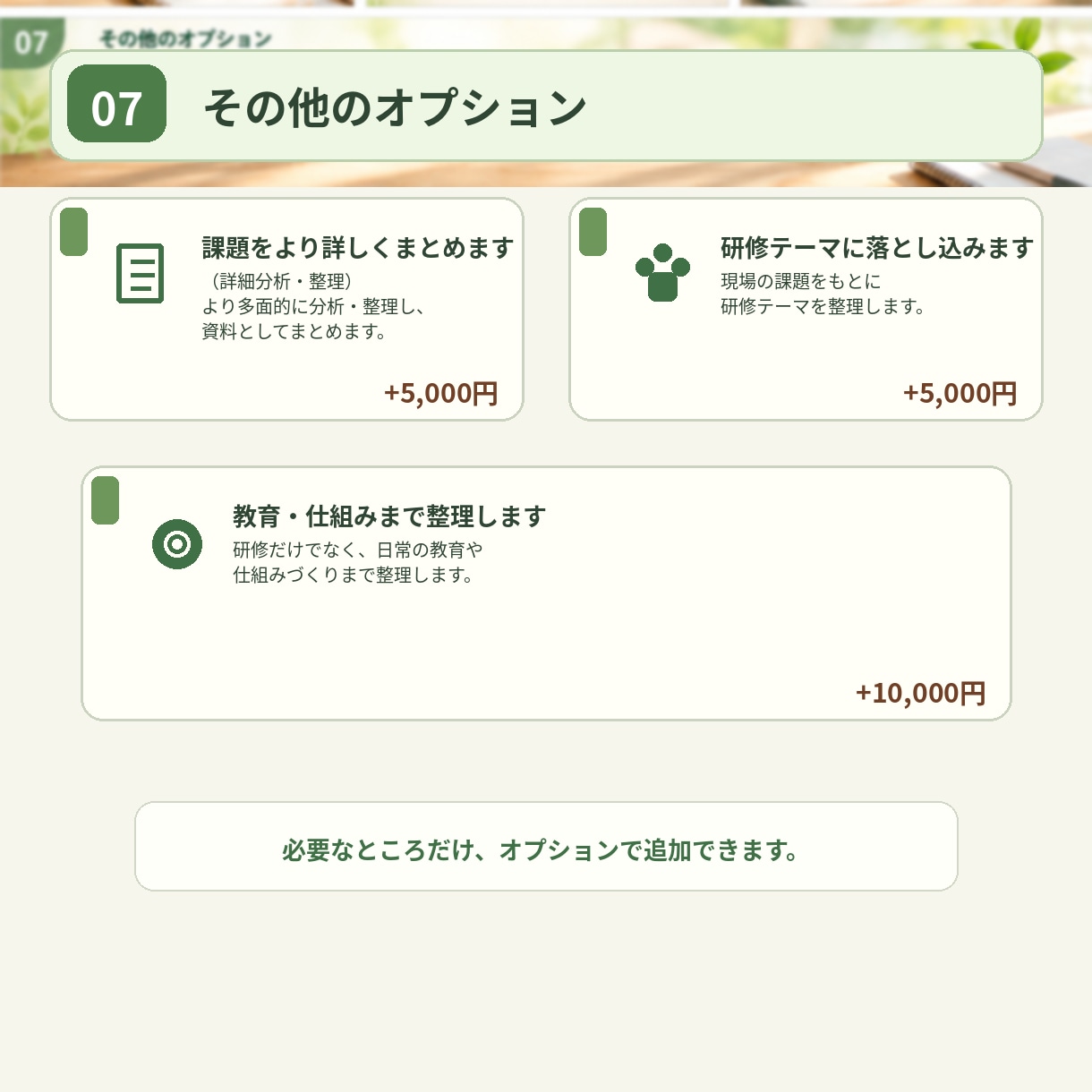 介護・福祉現場の「なぜ？」を一緒に整理します 起きている課題を整理し、次に考えることを見つけます イメージ7
