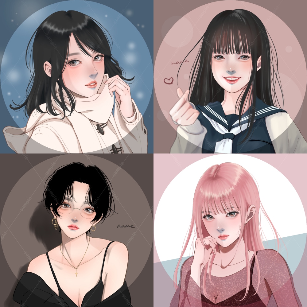 可愛い〜カッコいいまでアイコン/イラスト描きます ヘッダー/配信・動画用一枚絵/表紙・挿絵/立ち絵/プレゼント イメージ3
