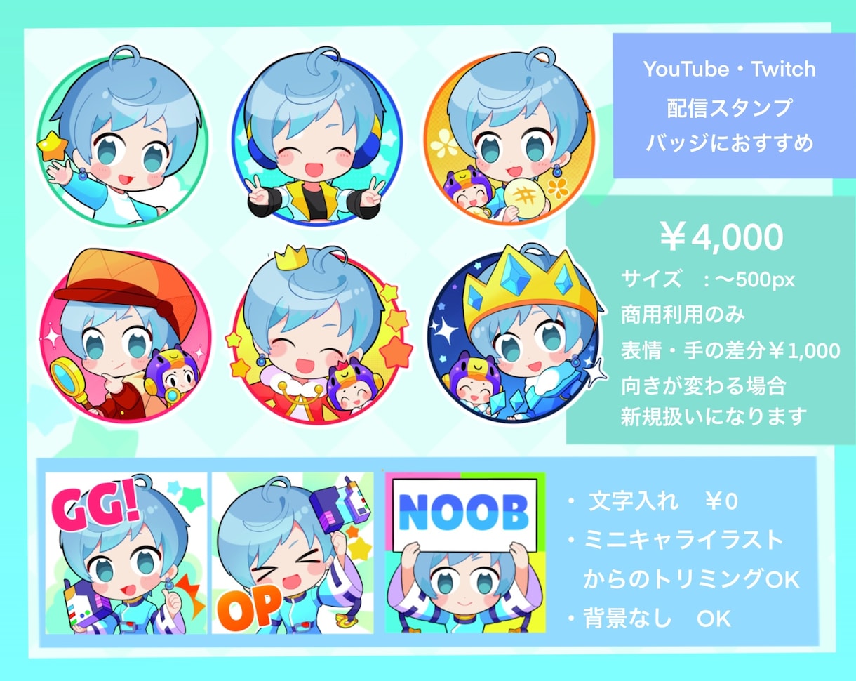 ふんわり可愛いミニキャライラストお描きします アイコン、スタンプ、バッジにおすすめ！ イメージ3
