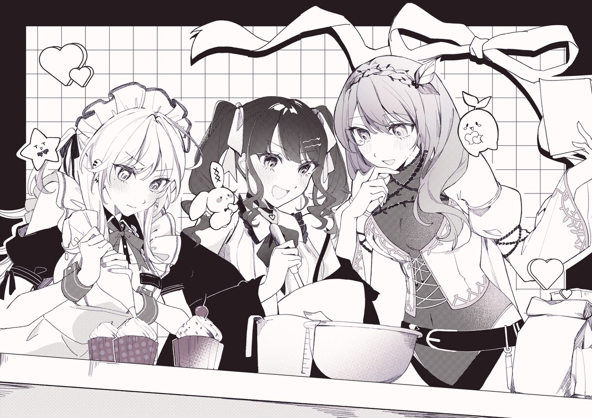おしゃれなモノクロイラストお描きします アイコンやグッズ 挿絵などにどうぞ♩ イメージ3