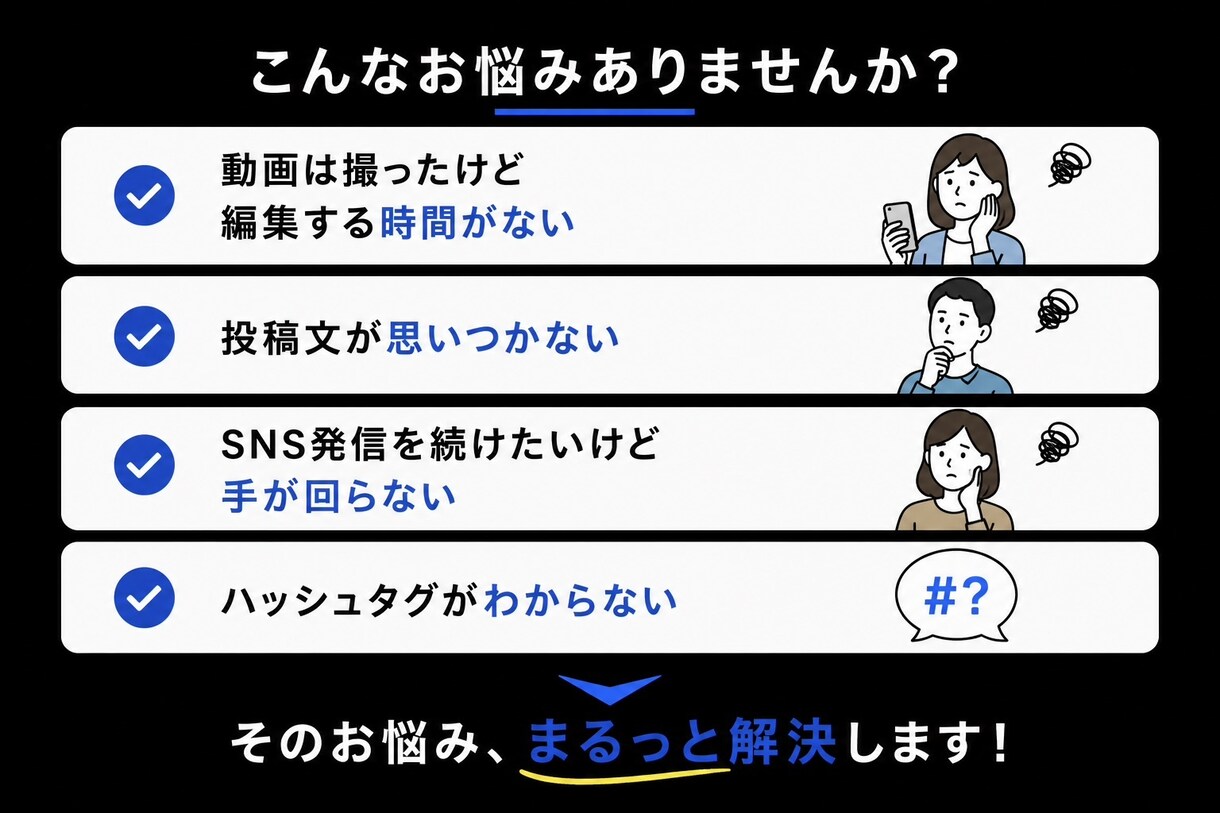 SNS動画編集と投稿文作成します 動画を送るだけでSNS投稿準備が完了します イメージ2