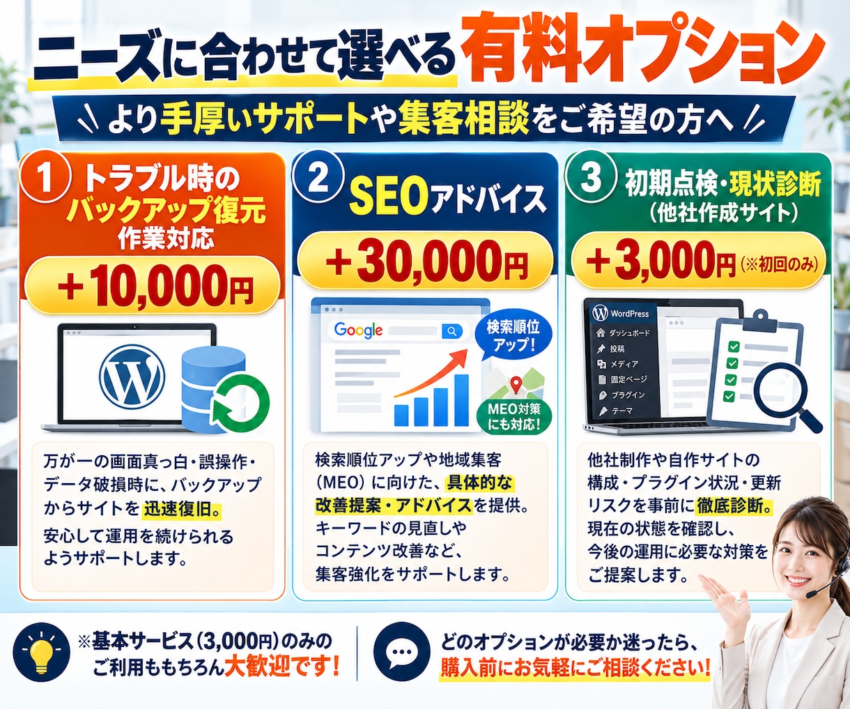 WordPressサイトの保守・管理を代行します メンテナンス・更新・不具合対策でサイトの安定運用をサポート！ イメージ4