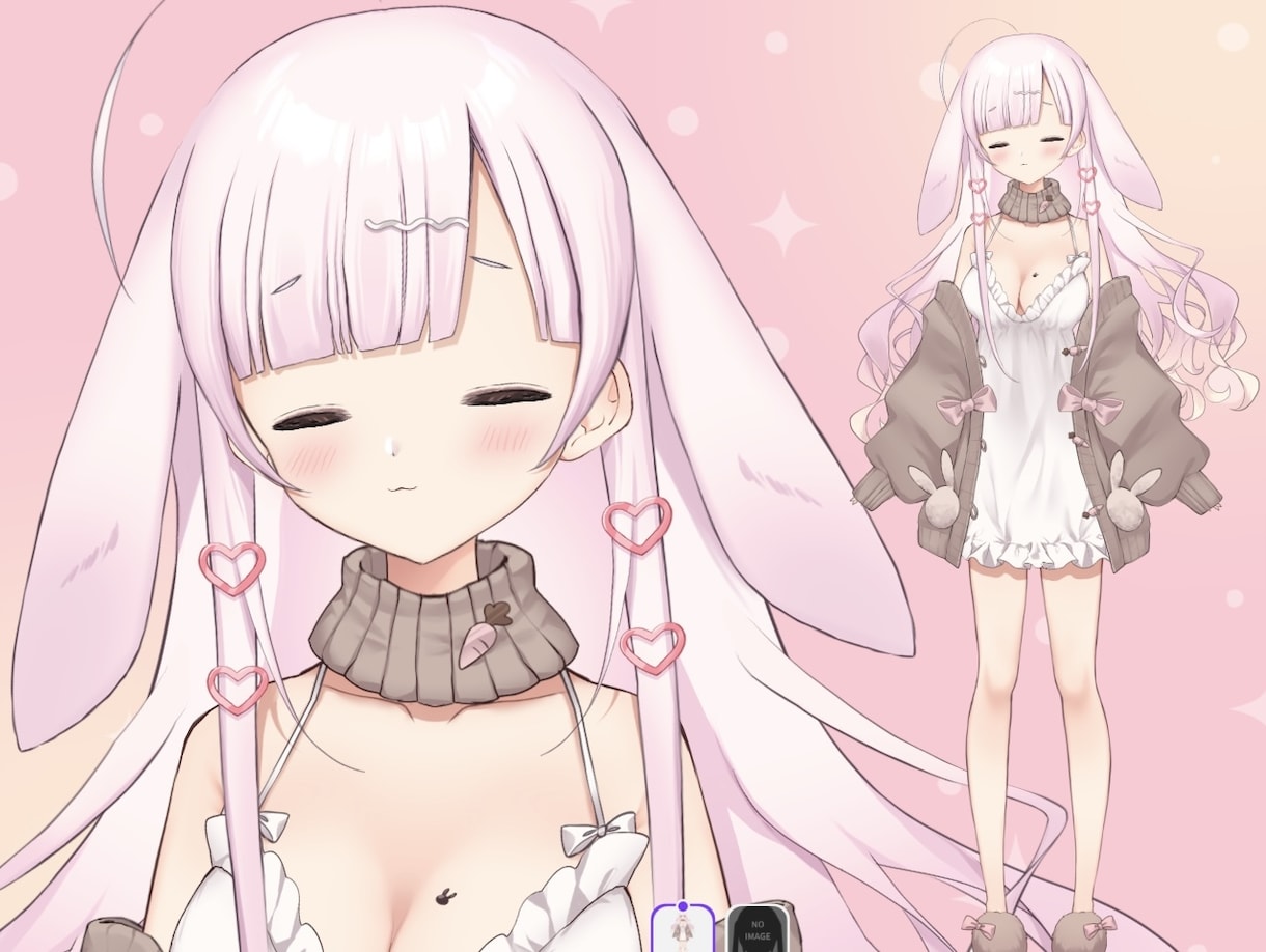 Vtuber・Live2D用立ち絵制作いたします キャラデザ・パーツ分けも可能な立ち絵を制作します イメージ5