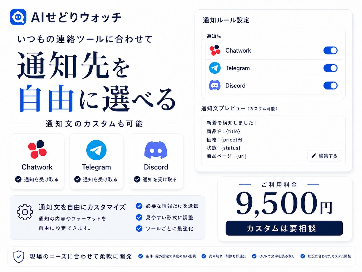 フリマサイト仕入れを自動監視するツールを導入します 通知・OCR確認・除外ルールまで柔軟にカスタム対応 イメージ3