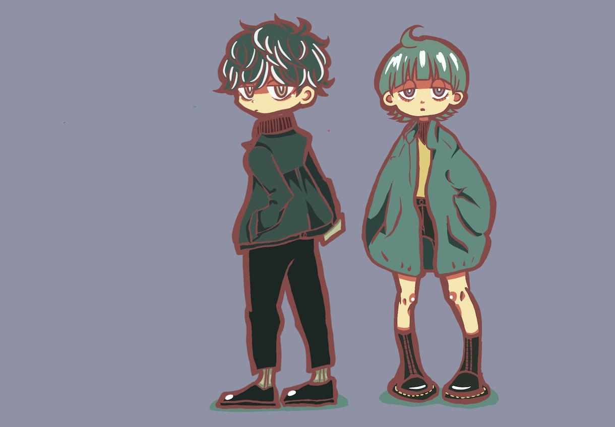 ポップでおしゃれなイラストを作成します ラフな雰囲気のイラストをお探しの方向け イメージ1