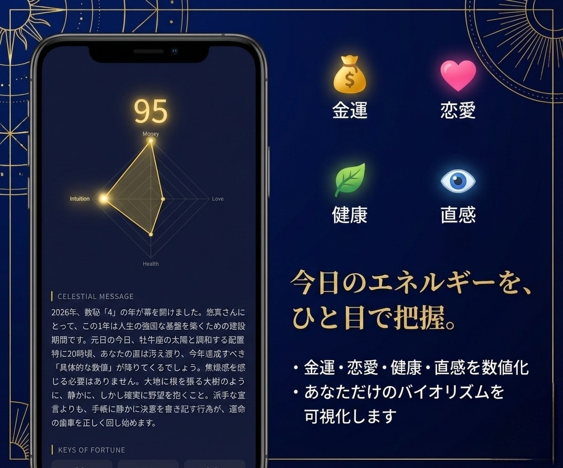 究極の運勢カレンダー、あなた専用で作成します 洗練されたUI × 精密鑑定。31日分の専用占いをWeb実装 イメージ3