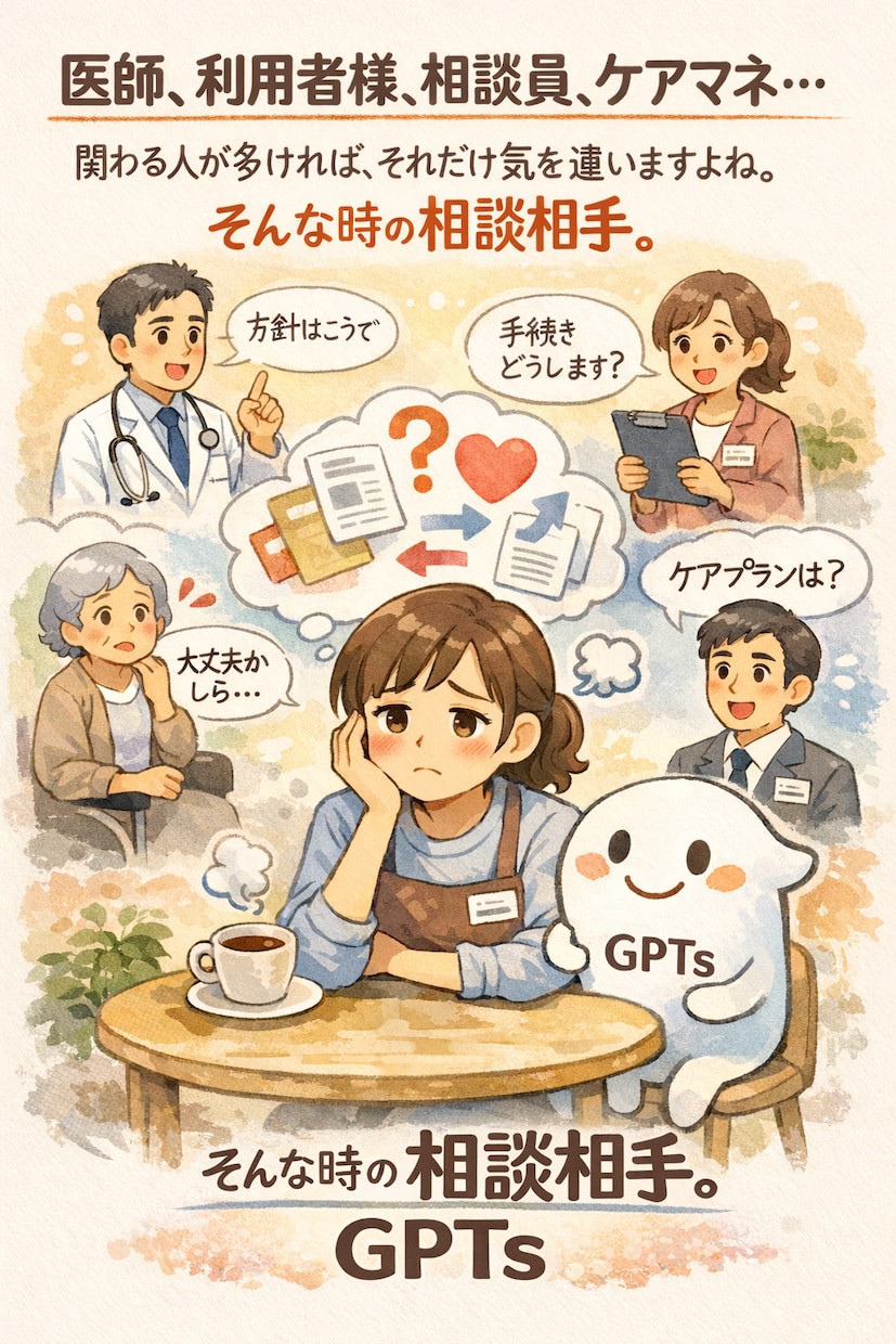 訪問看護師があなた専用GPTsを作ります 訪問看護記録・報告書の時間を大幅に短縮 イメージ2