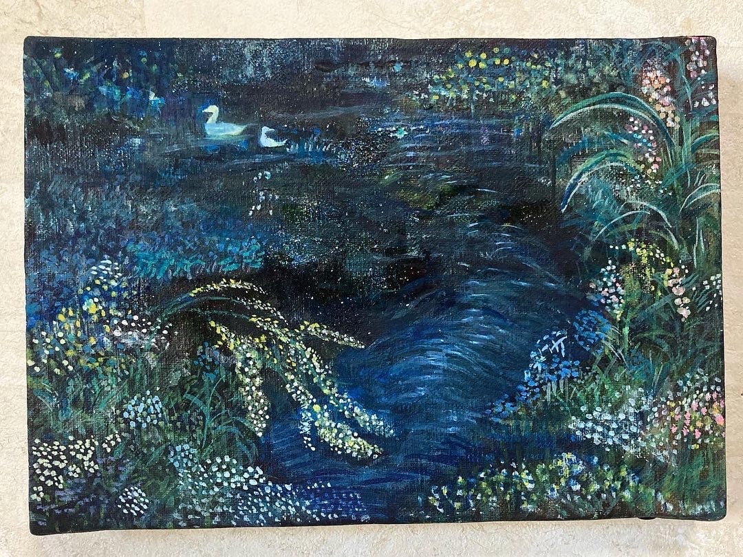風景画　水彩　宇宙　思い出の地　癒しの絵描きます 癒し　水彩　落ち着く　インテリア　リアル　情感　絵画　透明 イメージ3