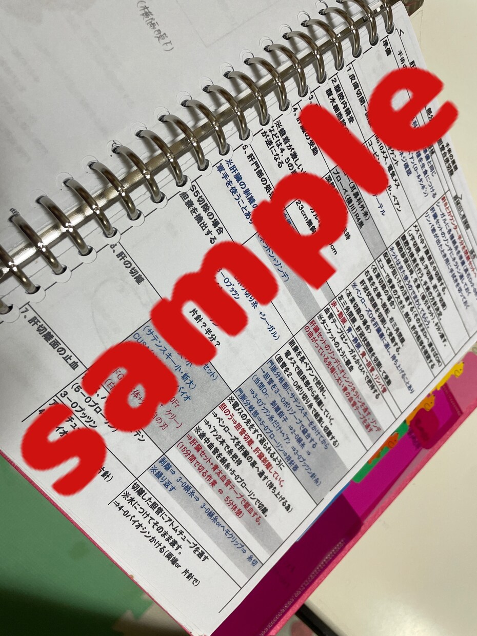消化器外科手術手順書お渡しします 自己学習サポート！外科手術の理科深まる！ イメージ5