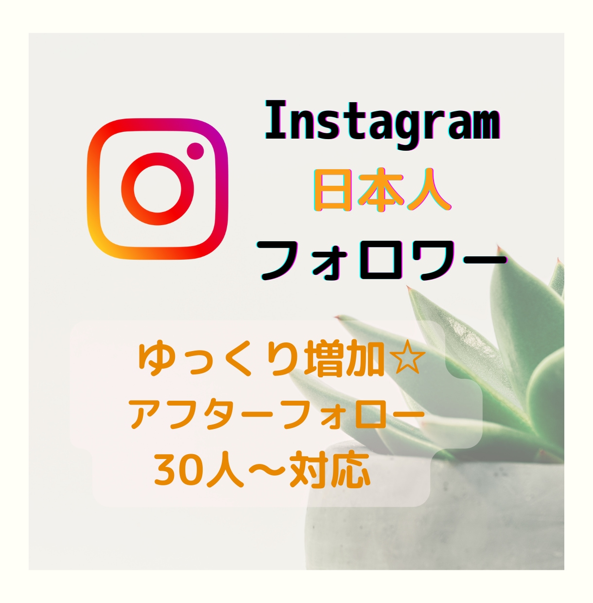 インスタ日本人フォロワー増加☆宣伝拡散します ✿30人〜対応✿アフターフォローあり イメージ1