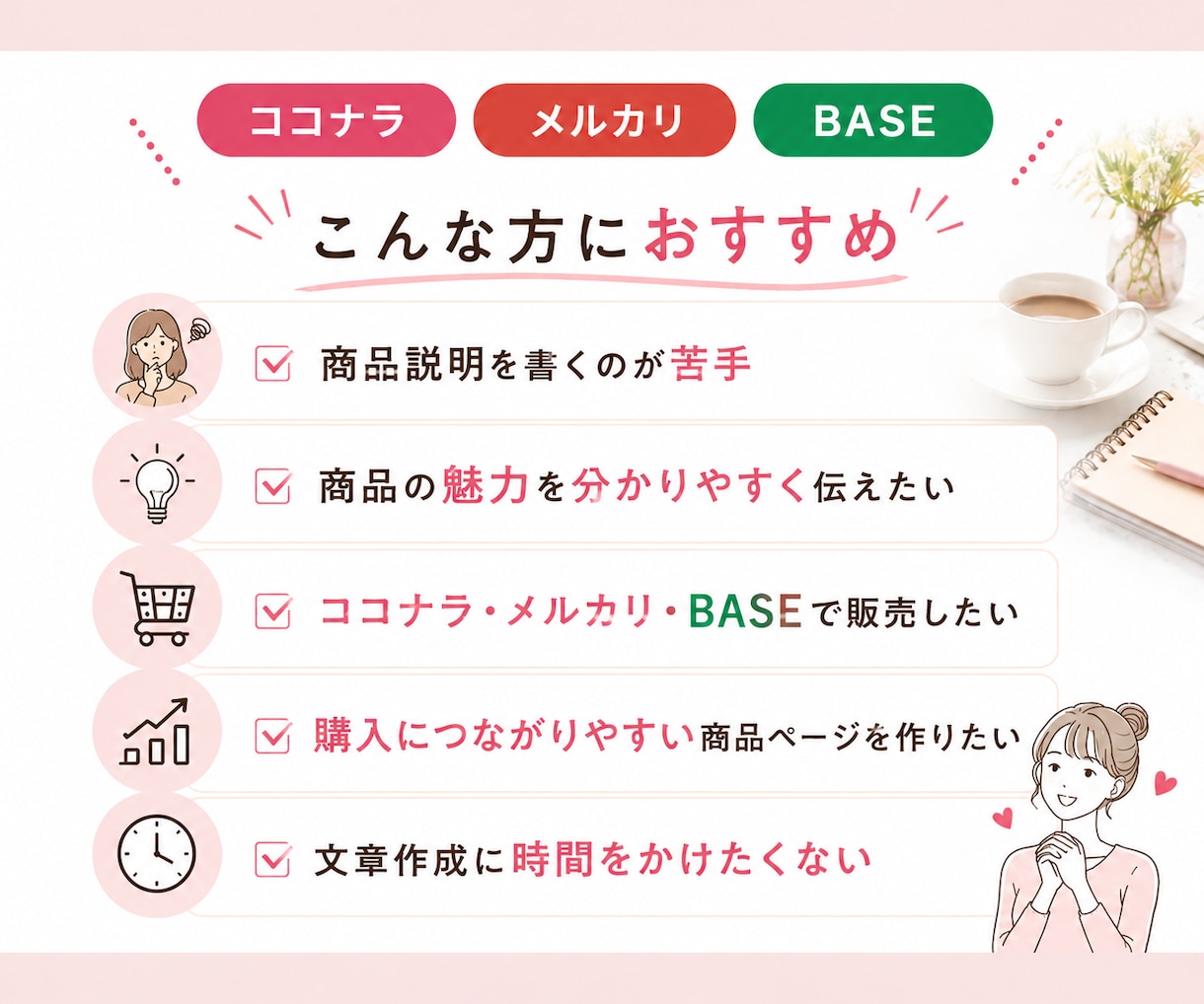 売れる商品ページの文章を作成します 商品の魅力が伝わり、購入につながる商品ページ文章を作成します イメージ3