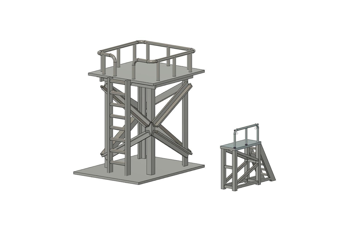 鉄工、架台、手摺等2D図面から構造物を3D化します 現場・製作を理解した実務レベルの3Dモデリングを行います イメージ8