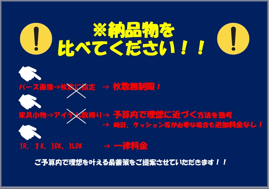 一人暮らしのインテリア3Dでコーディネートします 年100件超プロ！おしゃれ家具&小物1R〜1LDK一律価格！ イメージ5