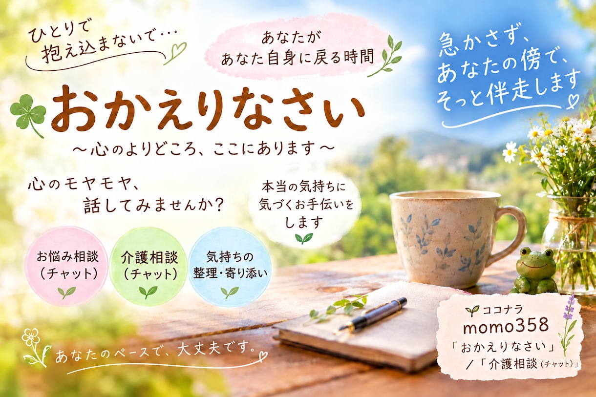 3日間のChatで、心の声に気づくお手伝いをします 3日間Chatで心のモヤモヤを一緒に整理してみませんか？ イメージ1