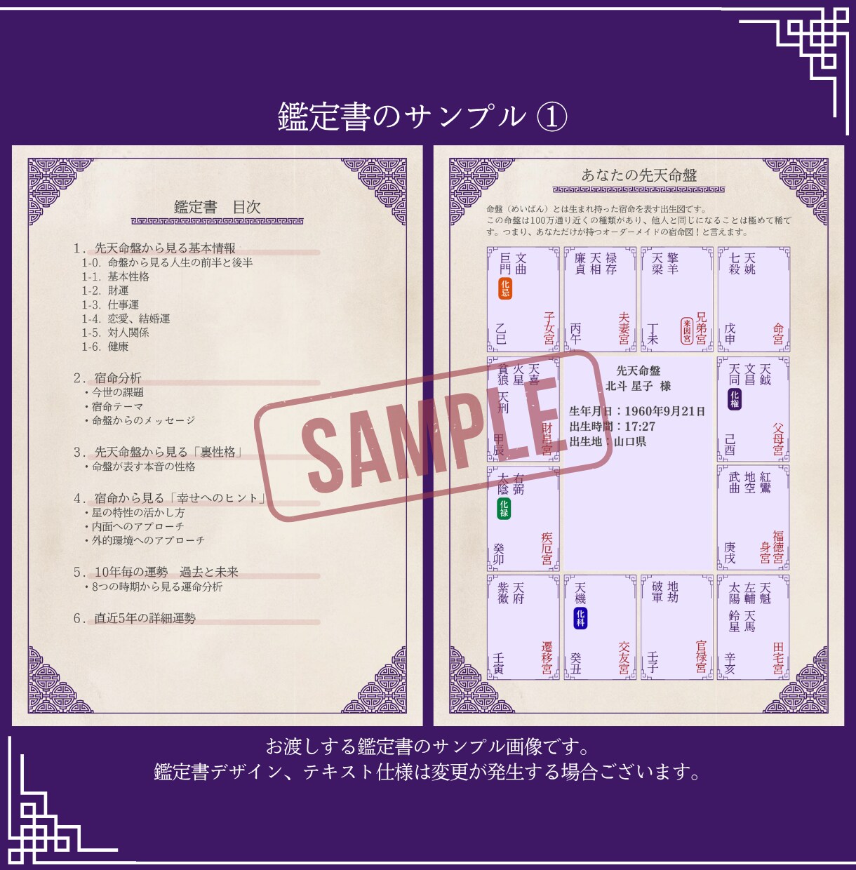 開運！運命の流れに乗る開運占いします 5年運付き総合鑑定！才能・仕事・財運の流れを紫微斗数で鑑定 イメージ8