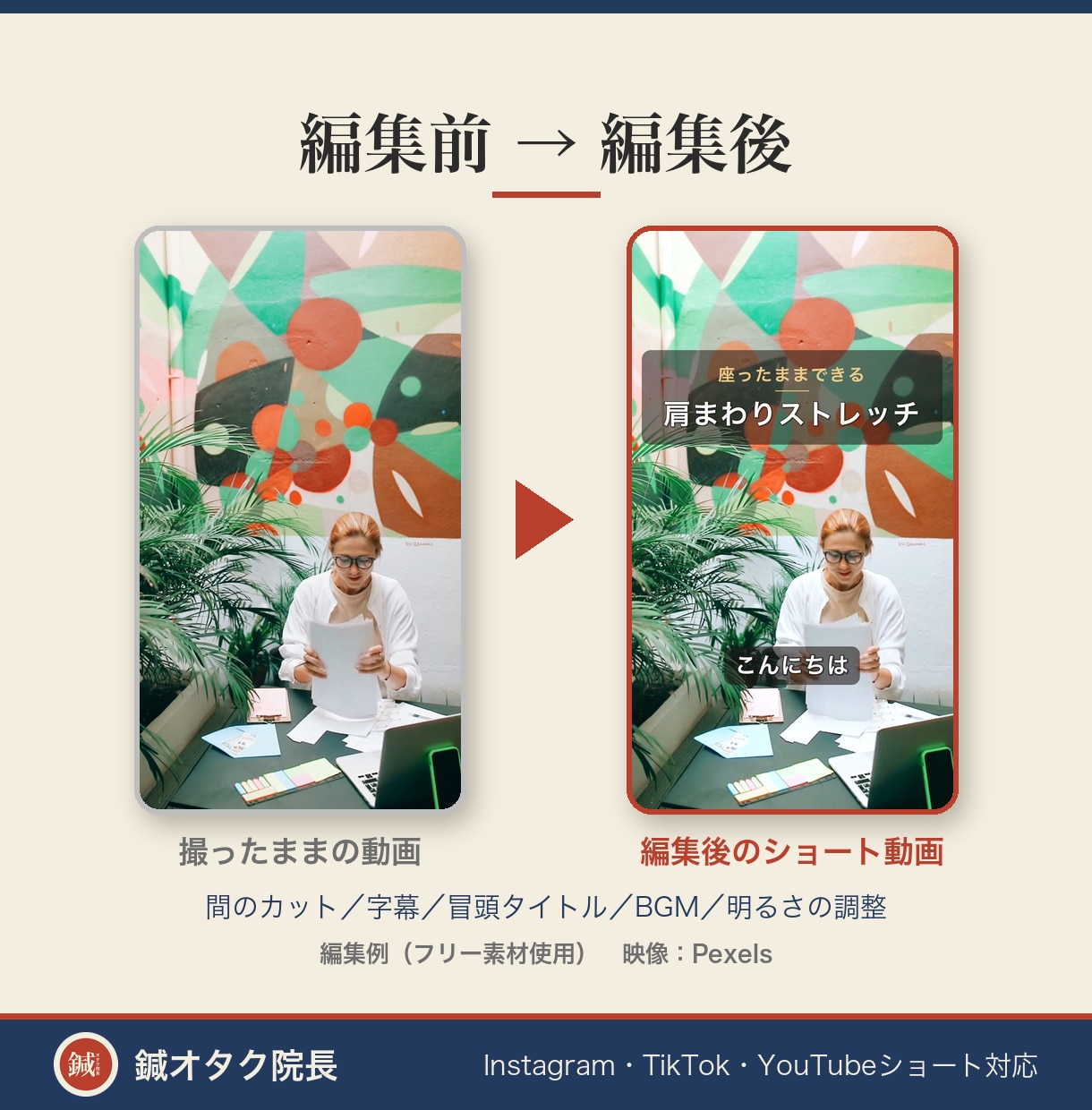 スマホ動画をリール・ショート動画に編集します 字幕・カット・BGMつき。縦型ですぐ投稿できます イメージ3