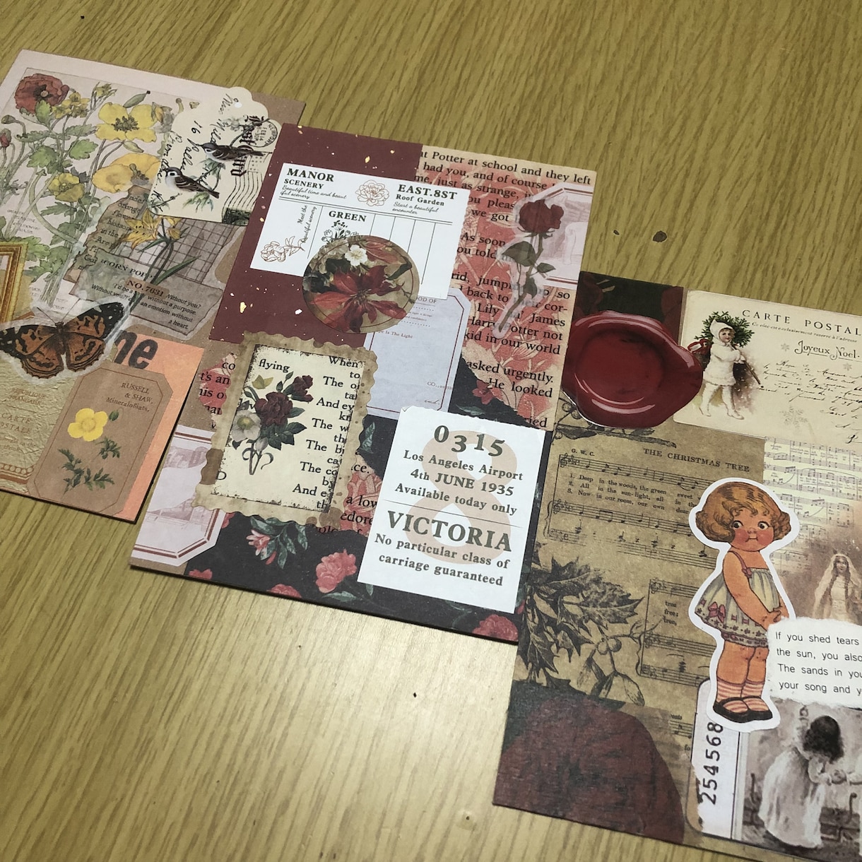 コラージュしてオリジナルポストカード作成致します オリジナルカード作成致します。世界に一つだけの作品です。 イメージ2