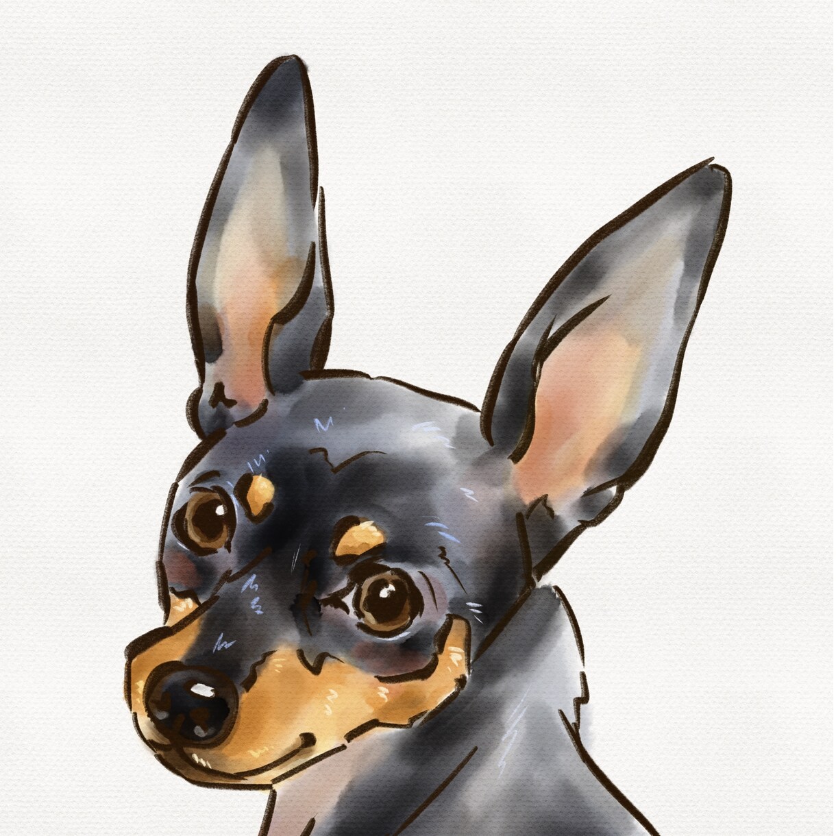 愛犬の似顔絵イラストをお描きします アイコン、鑑賞用、プレゼントに イメージ5