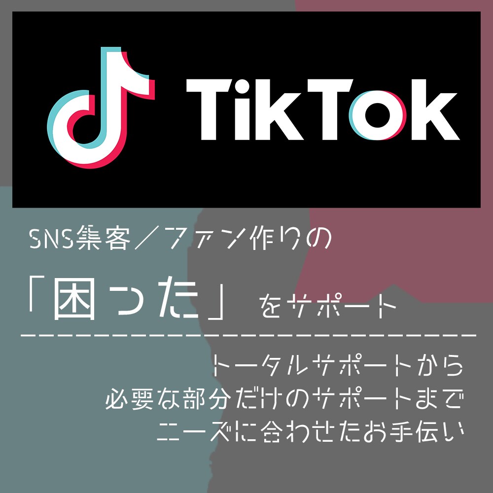 TikTok｜動画制作～集客運用までサポートします トータルサポートから必要な時に必要なサポートまで魂を込めて イメージ4