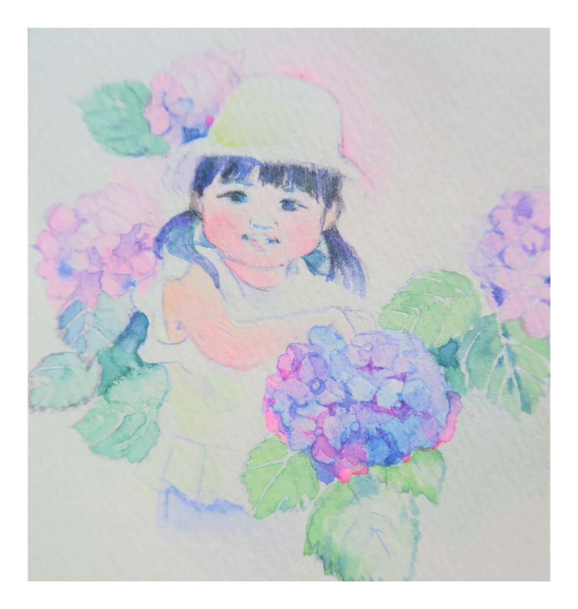 手描きで優しい水彩の似顔絵、描きます お祝いに、贈り物に、心をこめて丁寧に仕上げます。 イメージ4