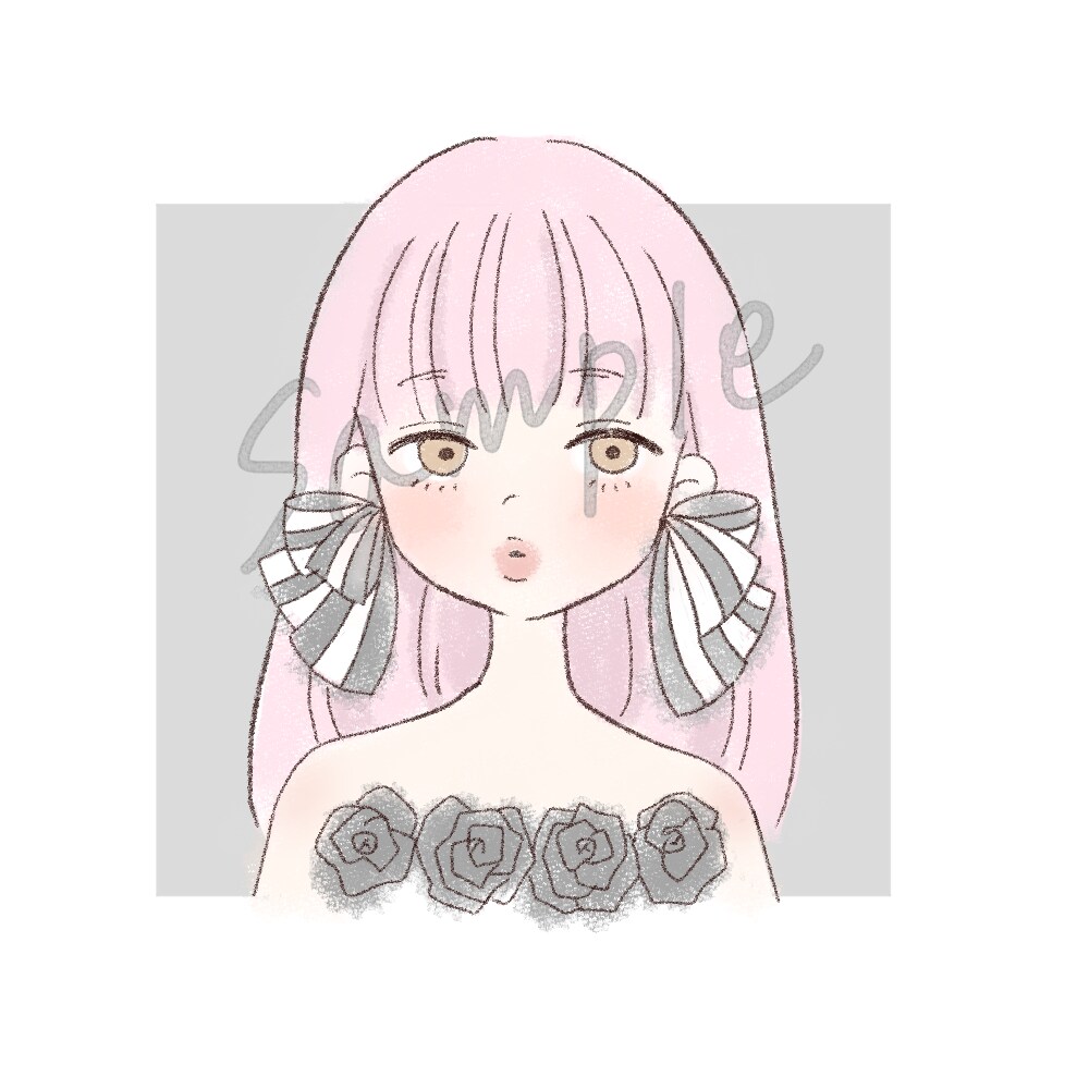 ゆるふわタッチで推しの似顔絵描きます 手書き風のふわっとしたタッチでおしゃれに仕上げます♡ イメージ3