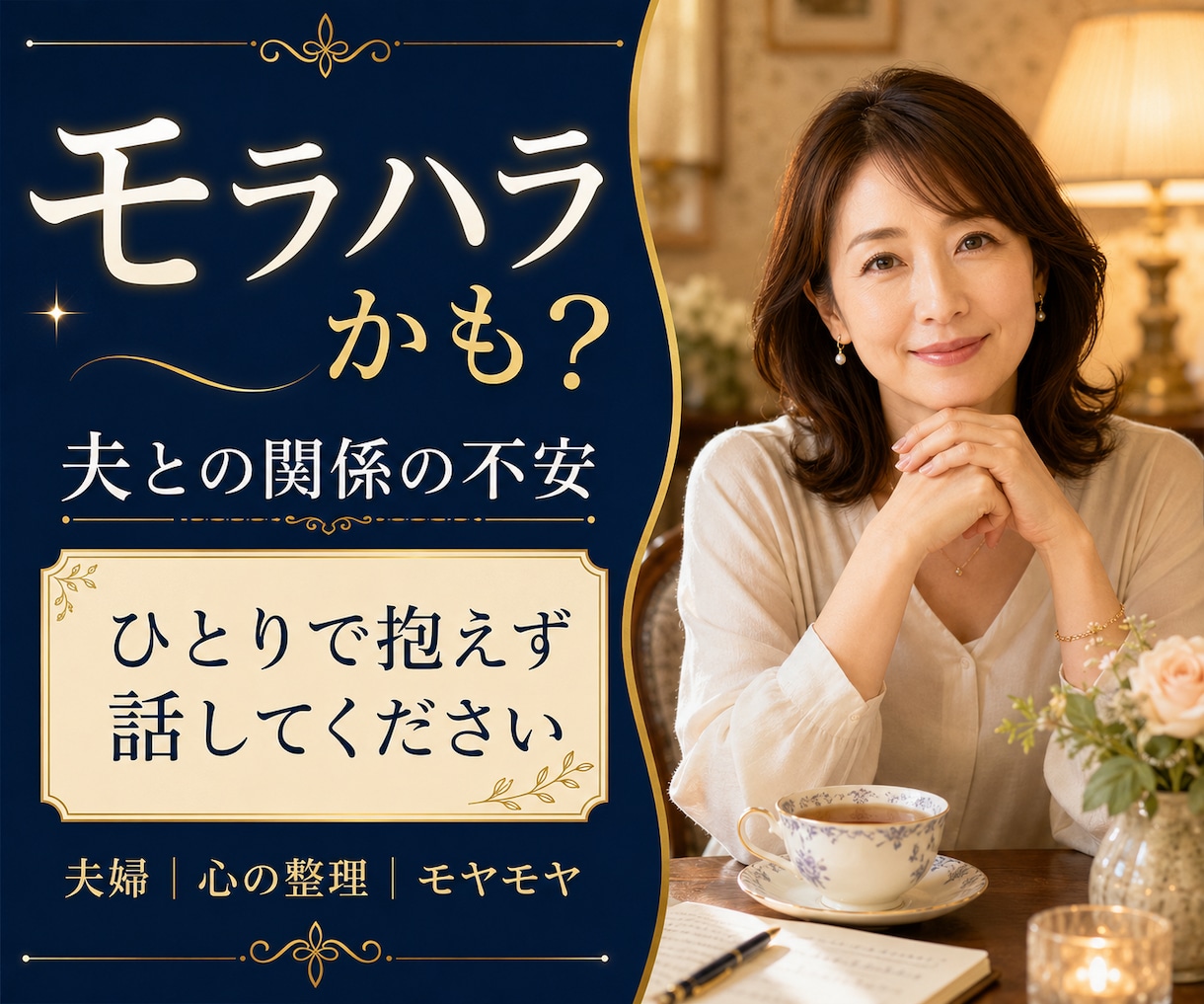 モラハラ、威圧的な夫との苦しい関係をお聞きします 「私が悪いの？」否定・威圧・責任転嫁に疲れたあなたへ イメージ2