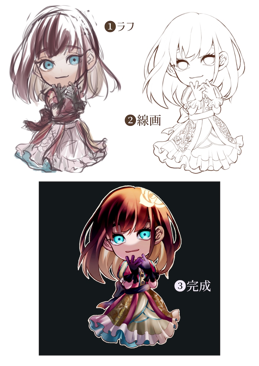 デフォルメキャラ描きます 可愛さとおしゃれさにこだわったデフォルメイラストを描きます イメージ1