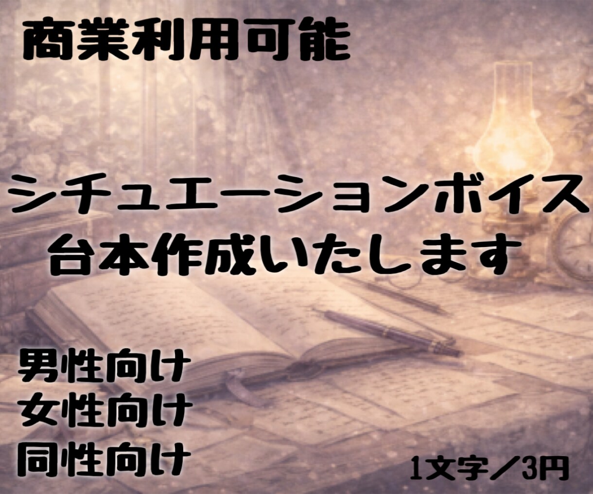 あなたの台本を作成します 静かに眠る前の物語 ― 癒しのシチュエーションボイス イメージ1