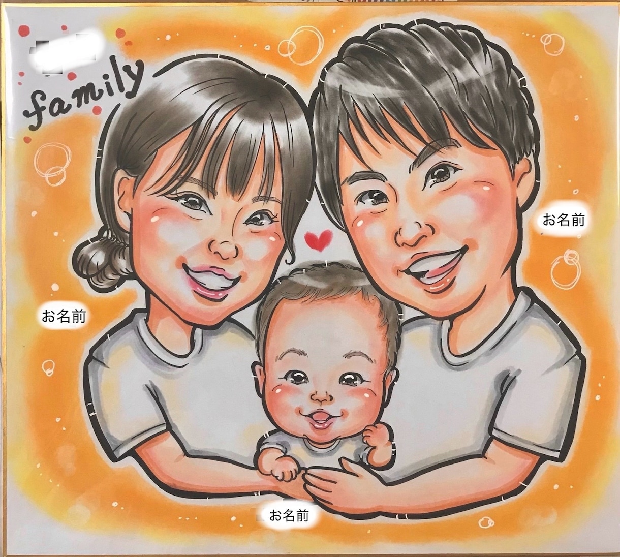 送料無料♡大人数OK♡優しい笑顔を手描きします 還暦•古希•喜寿•傘寿・米寿等♪ご結婚・お誕生日祝いにどうぞ イメージ9
