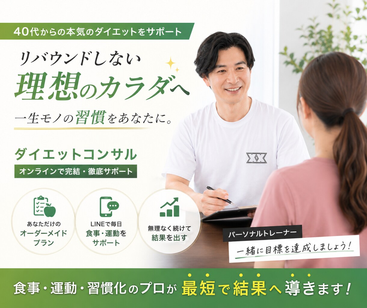 110kg経験者がダイエット継続を伴走します 変えるのはあなた自身。私は続く仕組みを作ります イメージ9