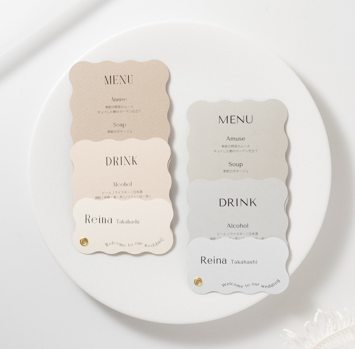 プロ品質✺結婚式ジィール風メニュー表を作ります トレンド×高品質なペーパーアイテムでセンスアップ ⋆* イメージ5