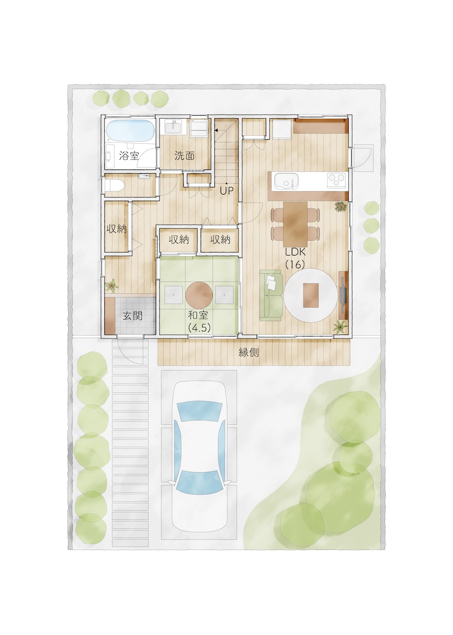 ちょっといい感じの手書き風の間取り図を作ります webや広告等で目を引く間取り図を作成 イメージ2