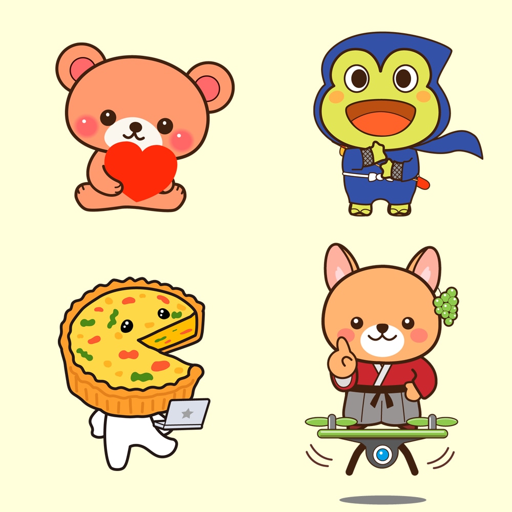 かわいい動物キャラクターイラスト作ります 商用利用OK！修正回数無制限！ほのぼのゆるキャラ描きます！ イメージ2