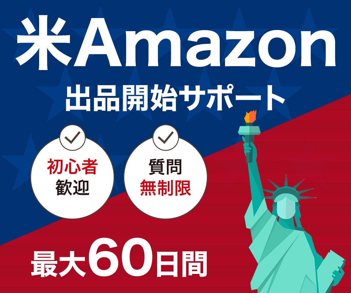 米国Amazon輸出/ 販売開始までサポートします 最大60日間/アメリカアマゾンの販売デビューをフルサポート！ イメージ1