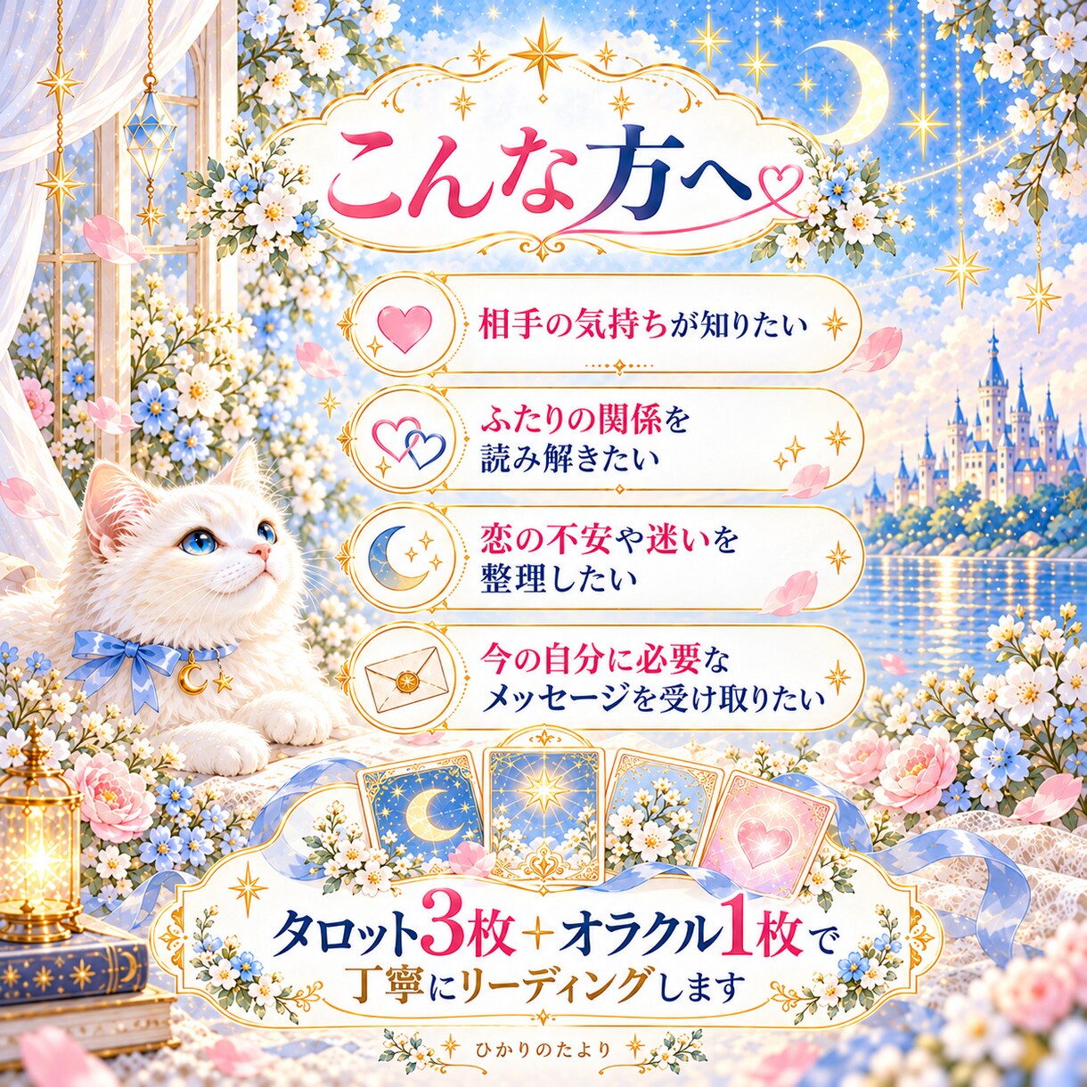 メール鑑定　恋するあなたへ、おたよりを届けます あの人の気持ちと今のあなたに必要なメッセージをお届けします。 イメージ2