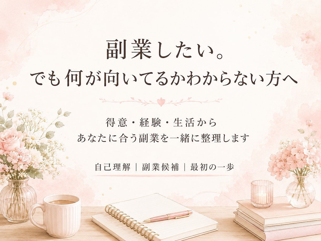 自分に合う副業を一緒に整理します 副業迷子さんの最初の一歩を見つけます イメージ1