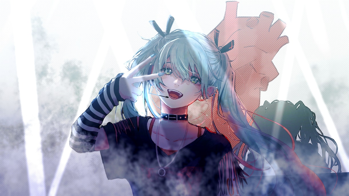 目の引く雰囲気のあるイラスト・MVを制作します 空気感・雰囲気・透明感・ダーク/パンク・Y2K衣装が得意 イメージ5