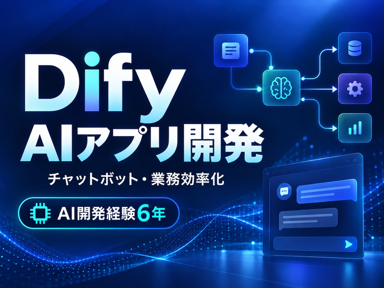 Difyで業務用AIアプリを開発します Difyアプリ40件以上の構築経験｜業務効率化に対応 イメージ1