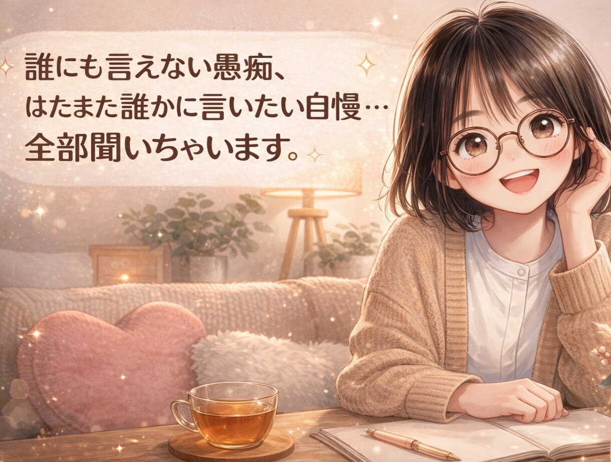 日常生活の愚痴、誰にも言えない自慢、何でも聞きます この話、誰にすればいいの？それ、私が全部聞きます！！ イメージ1