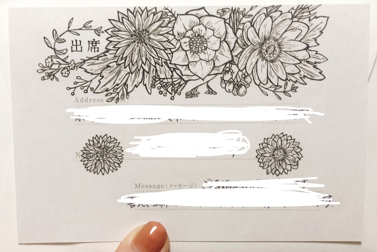 思い出に残る招待状アートお描きします 結婚式の招待状、かわいいイラスト付きで返信しませんか？ イメージ2