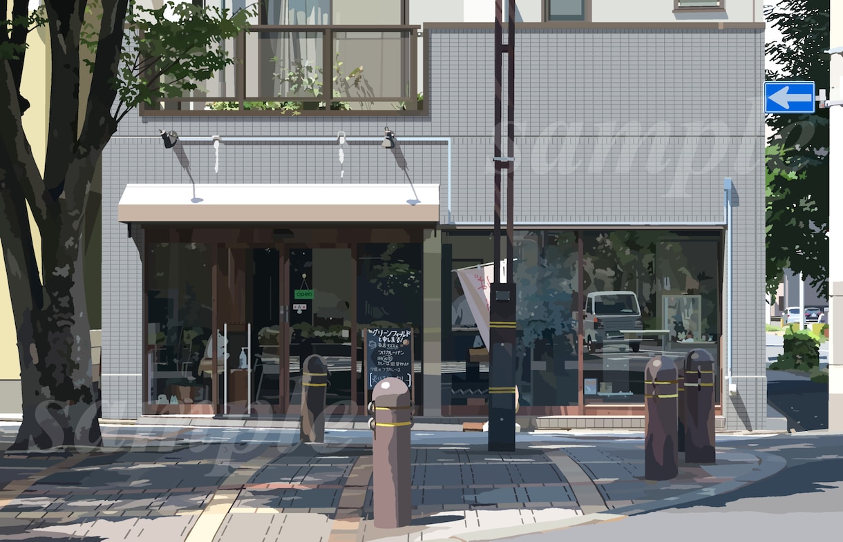 お店の写真を基にアニメ風のイラストにします 写真を基に作成したイラストでお店の宣伝をします！ イメージ4