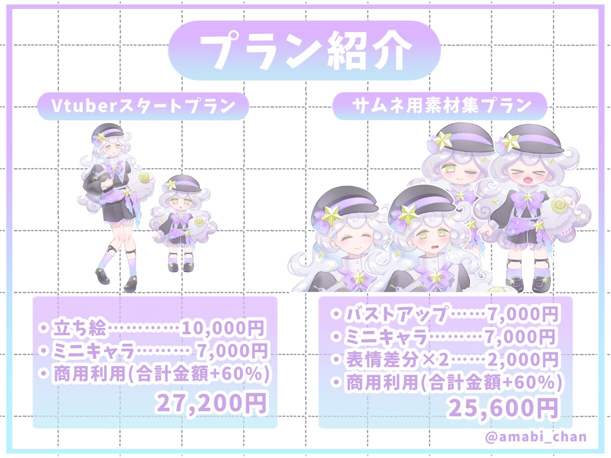 一枚絵/立ち絵/ミニキャラ…イラスト制作します Vtuber、TRPG、グッズ等、様々な希望に対応します イメージ4