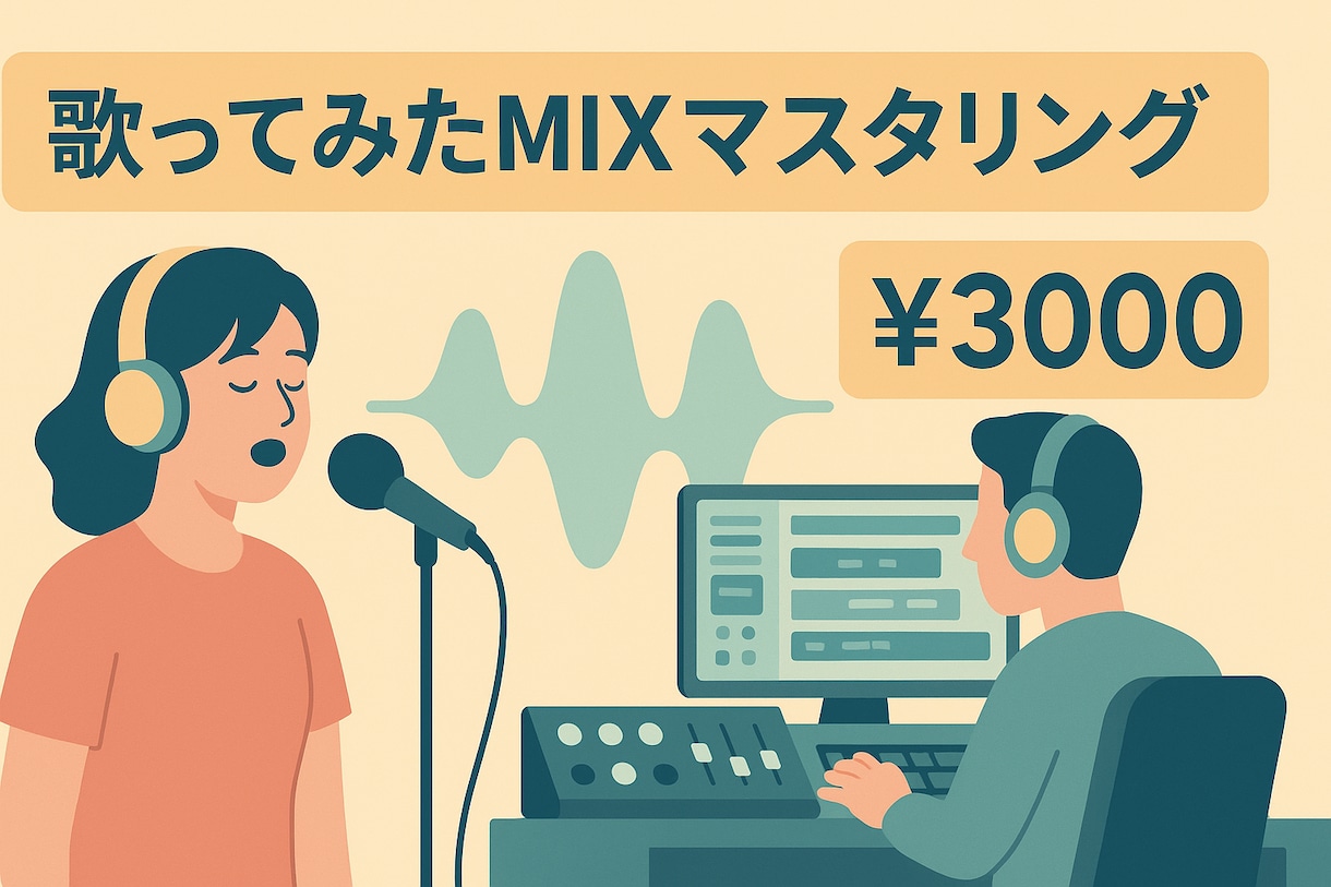 初心者歓迎！歌ってみたミキシングします 悩んだら、相談ください！初めても歓迎いたします。 イメージ1
